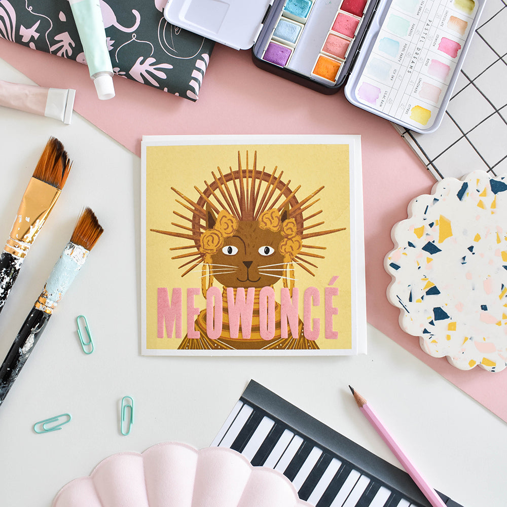 Meowonce Cat Musician Card