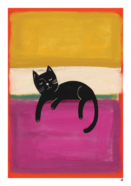 Rothkat Cat Art Print