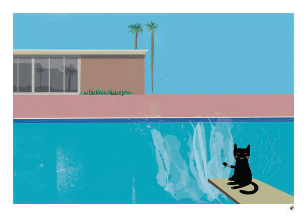 Catney Cat Splash Art Print