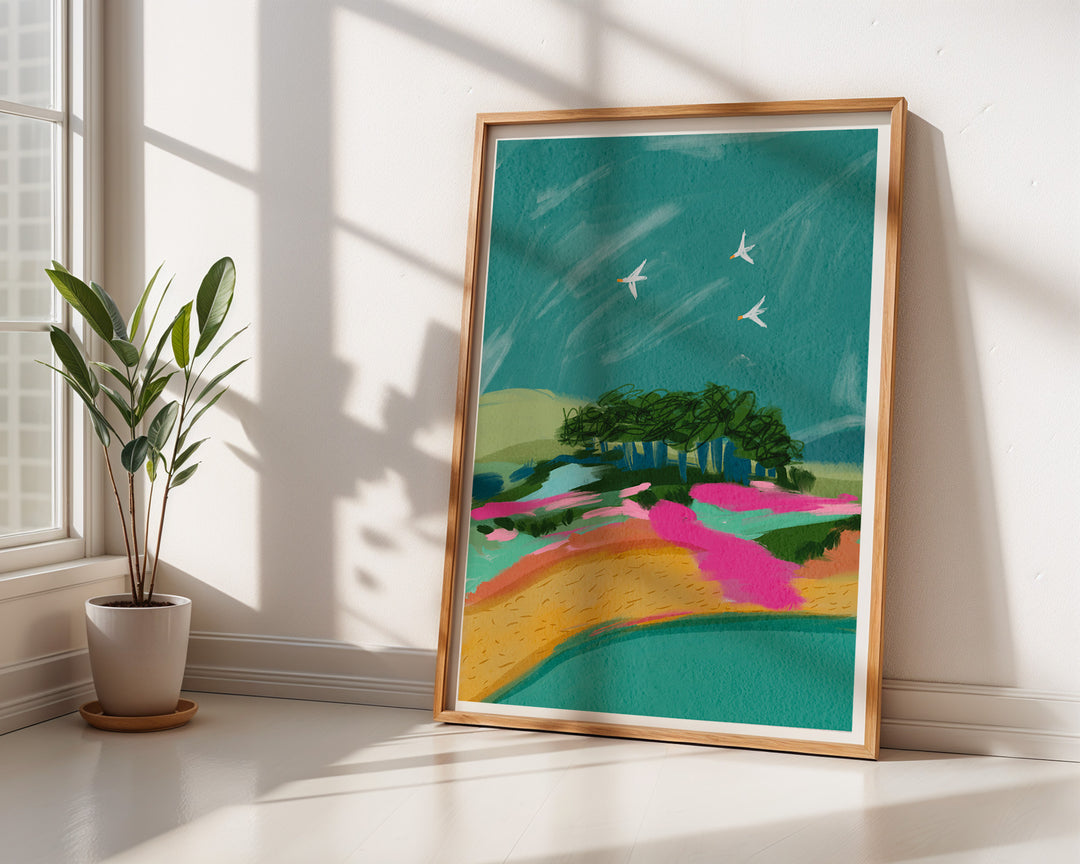 Budleigh Salterton Otter Head Print