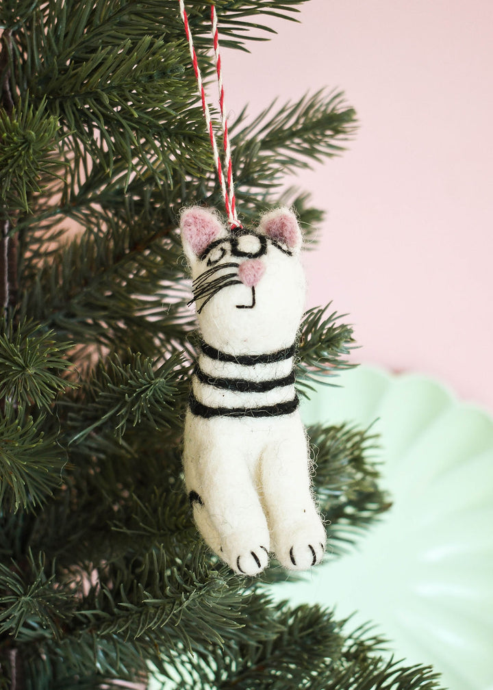 Pablo Picatso Art Cat Felt Christmas Decoration