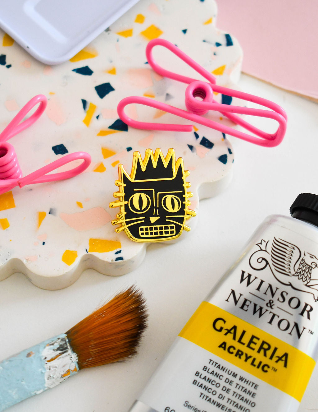 BasquiCAT Cat Artist Pin