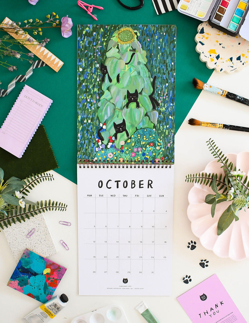 2026 Cats in Art Wall Calendar