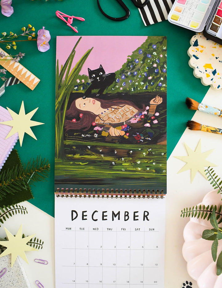 2026 Cats in Art Wall Calendar
