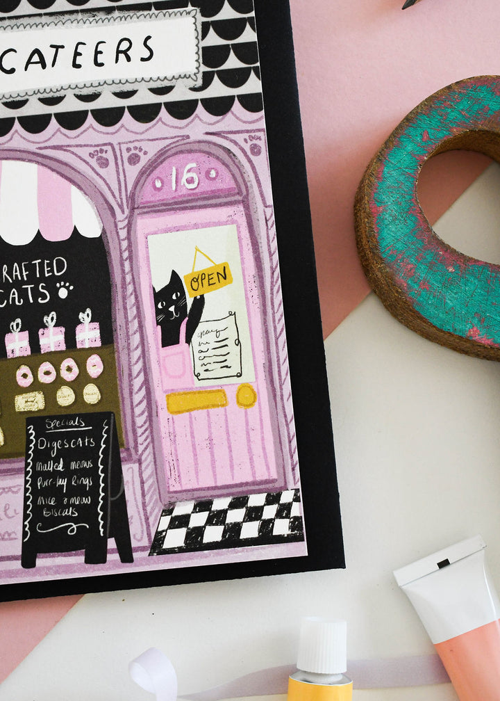 Biscateers Cat Shop Card