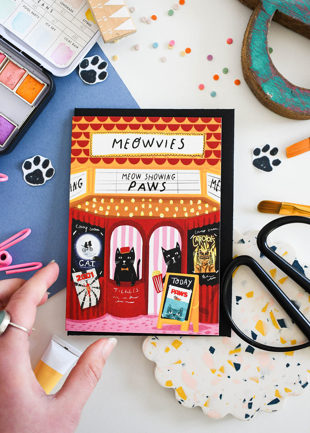 Meowvies Cat Cinema Card