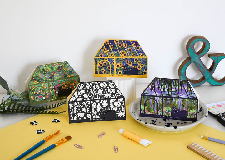 Catisse Cat Garden Greetings Card