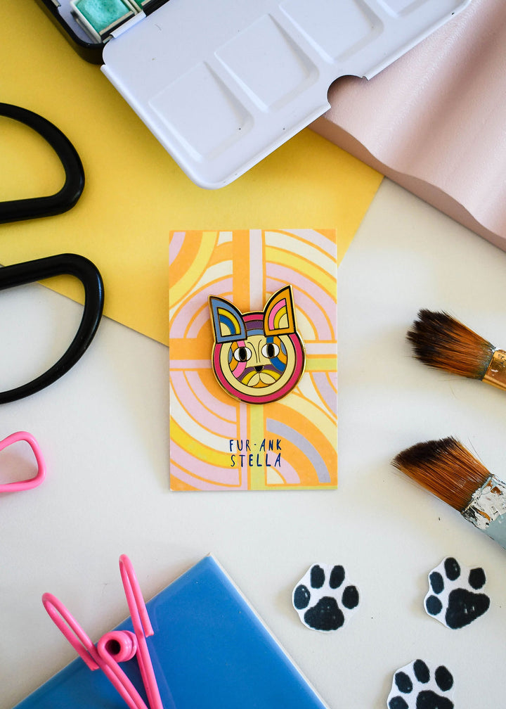 Fur-ank Stella Cat Artist Pin