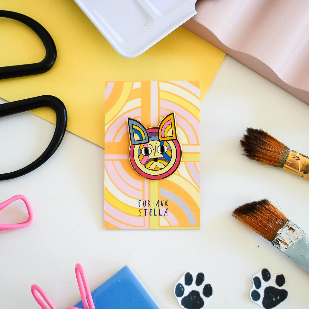 Fur-ank Stella Cat Artist Pin