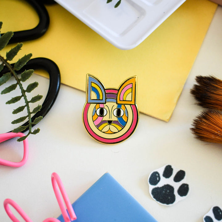 Fur-ank Stella Cat Artist Pin