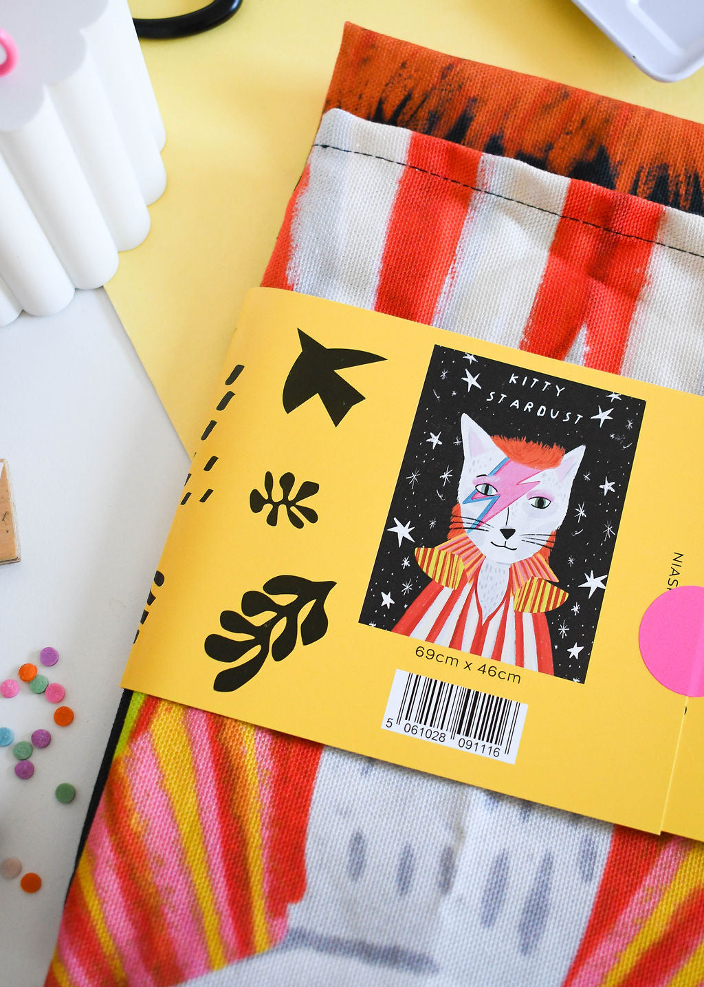 Kitty Stardust Cat Tea Towel