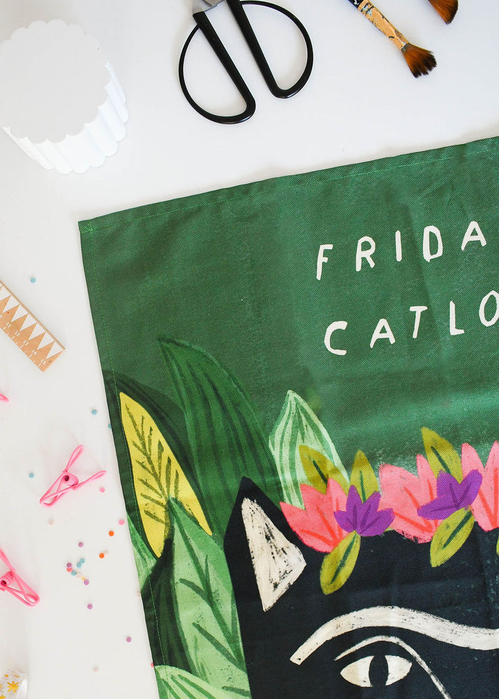 Frida Catlo Cat Tea Towel