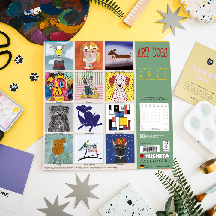 2026 Art Dogs Wall Calendar