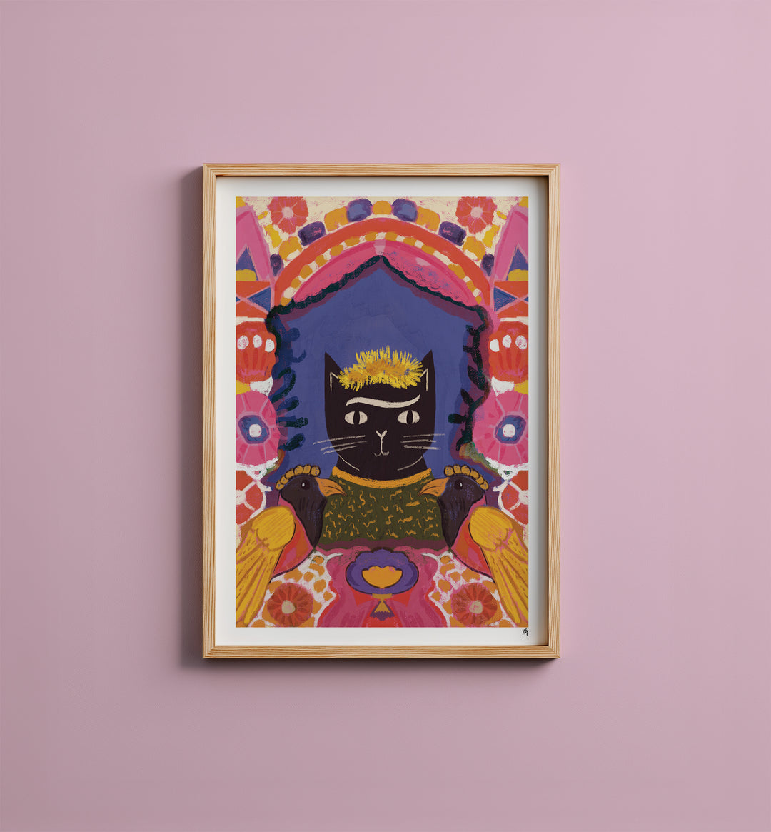 WS-Furida and her birds Cat Print
