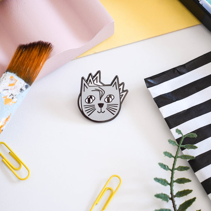 Fur-turism Cat Art Meowment Pin