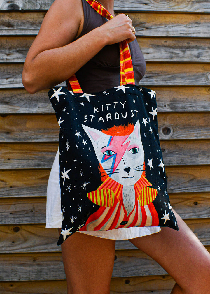 Kitty Stardust Cat Tote Bag