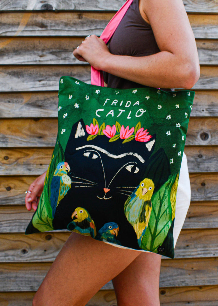 Frida Catlo Cat Tote Bag
