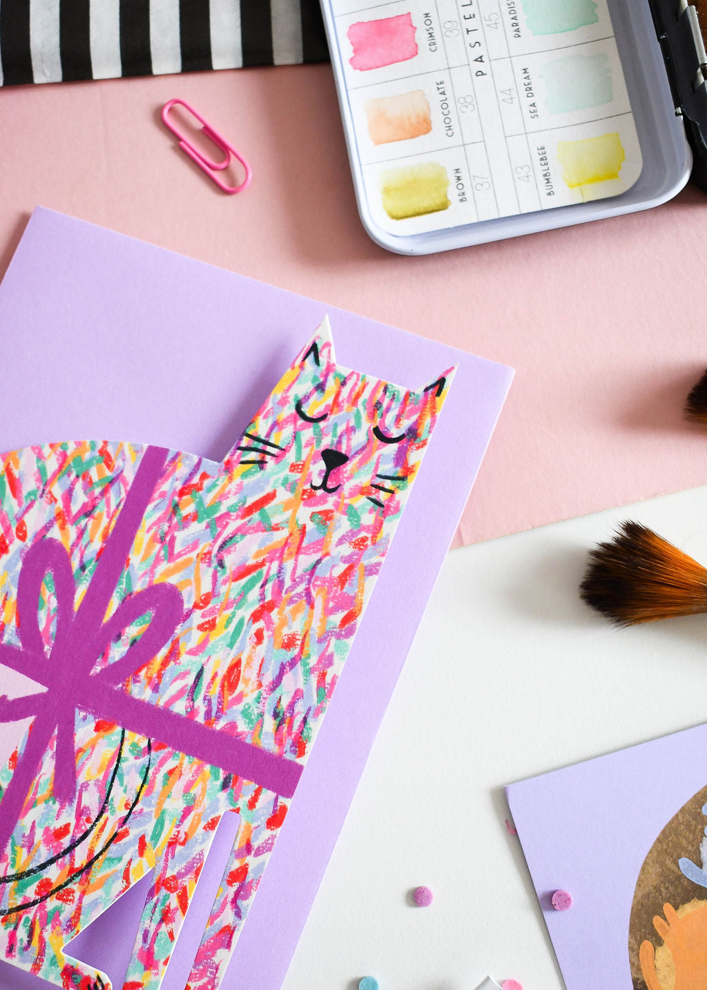 Cat-tastic Cat cut out card