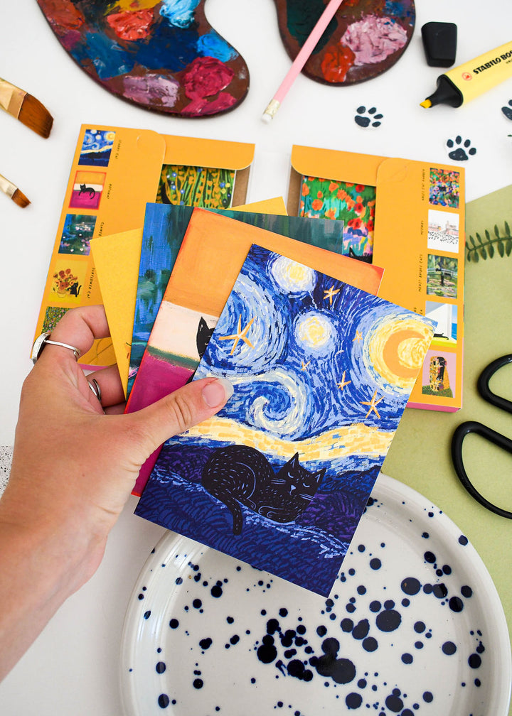 Cats in Art Notecards - Pack of 10