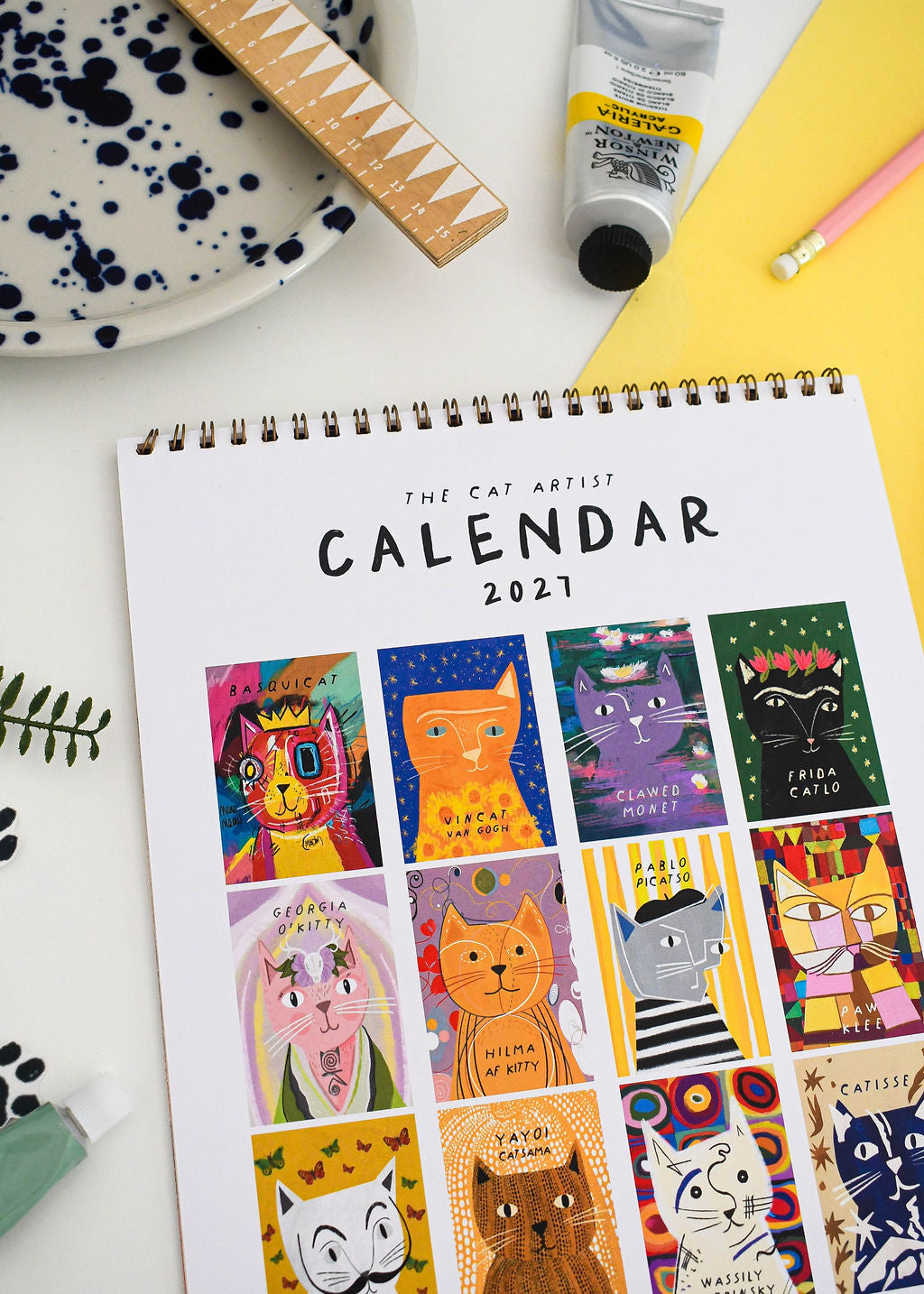 2027 Cat Artist Wall Calendar