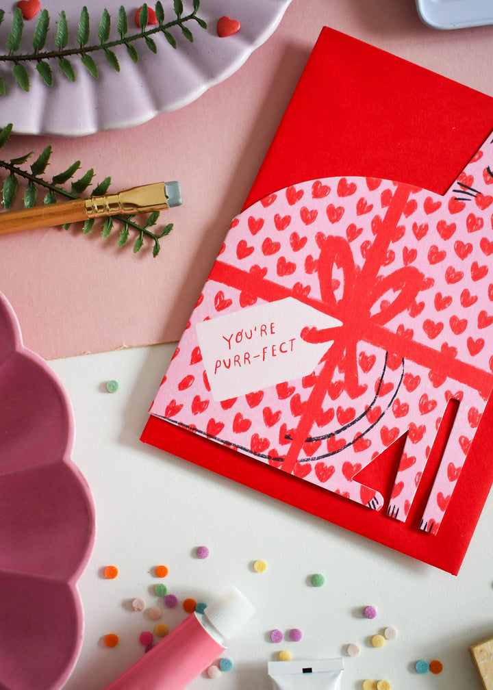 Love Cat cut out card