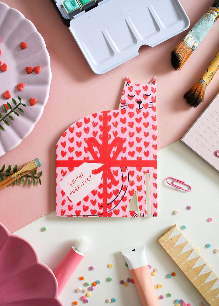Love Cat cut out card