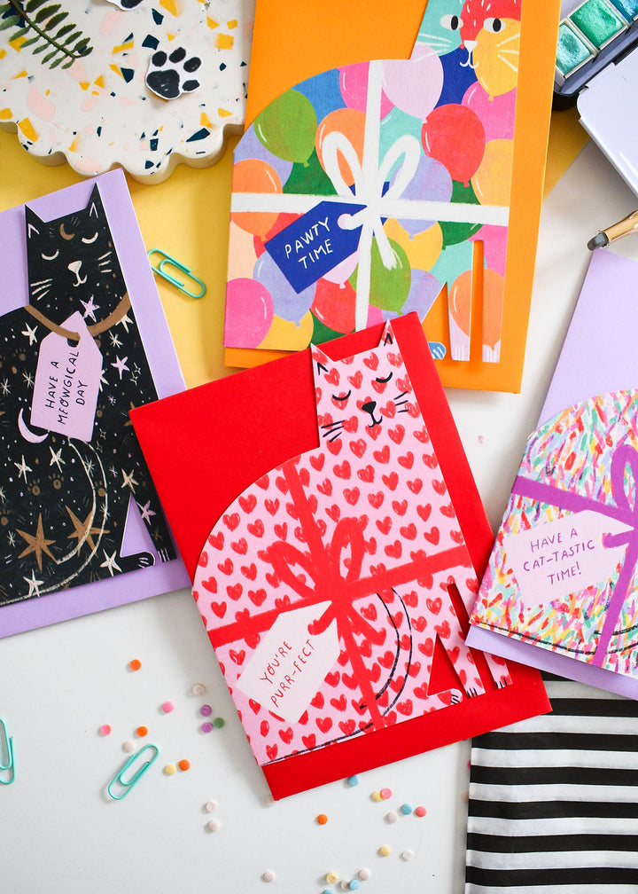 Love Cat cut out card