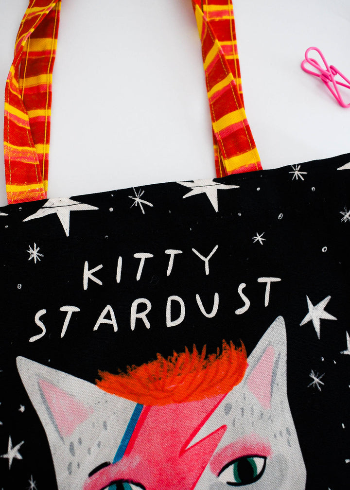 Kitty Stardust Cat Tote Bag