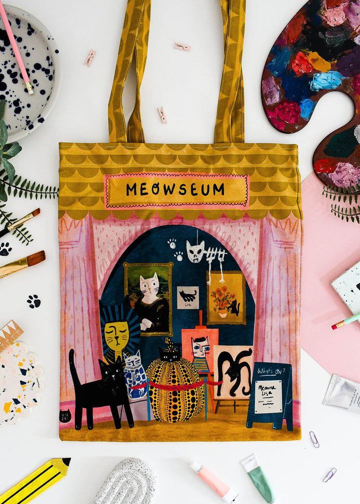Meowseum Cat Tote Bag