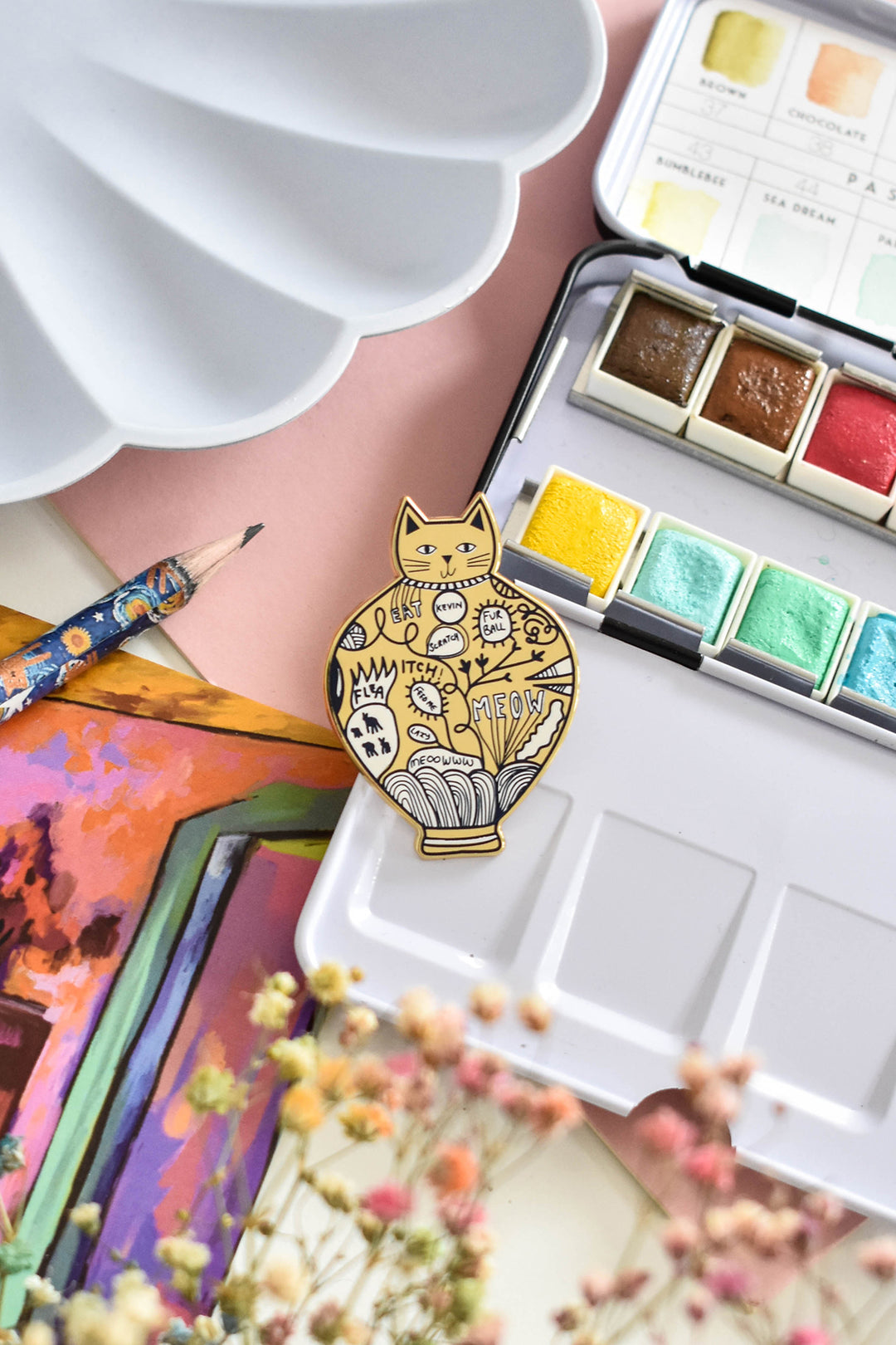 Pin Cat Rtist Grayson PURRY Cat Artist Pin – Niaski