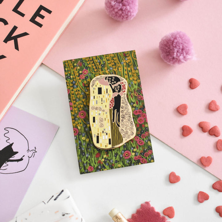 The Cat Kiss Enamel Pin