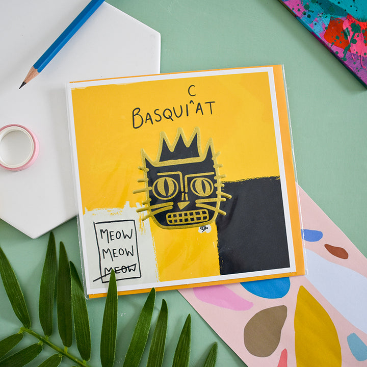 Basquiat Cat Artist Card