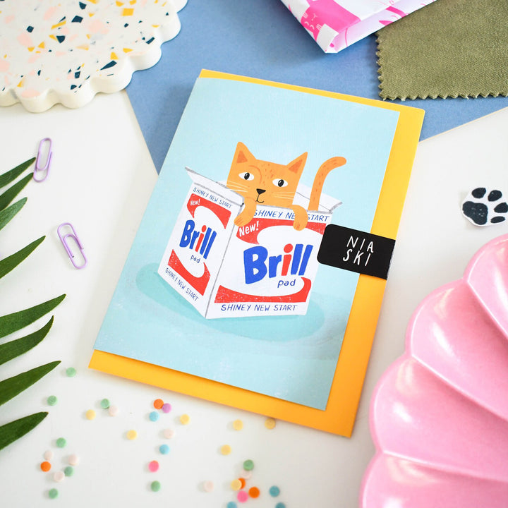 Brillo New Home Cat Card