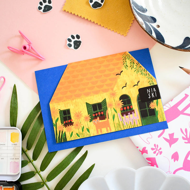 Vincat Van Gogh cat house card