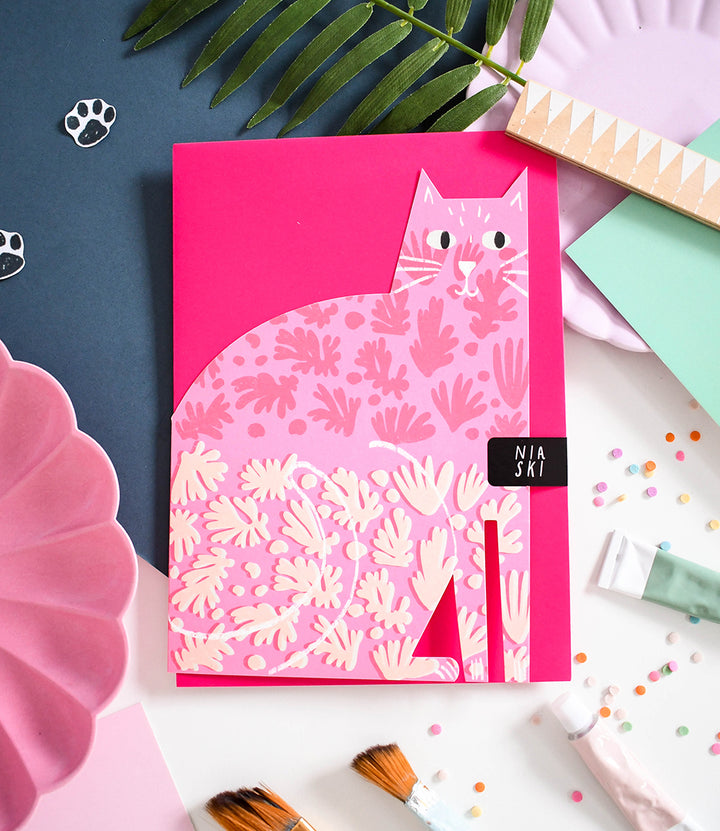 Catisse Cut Out Cat Card