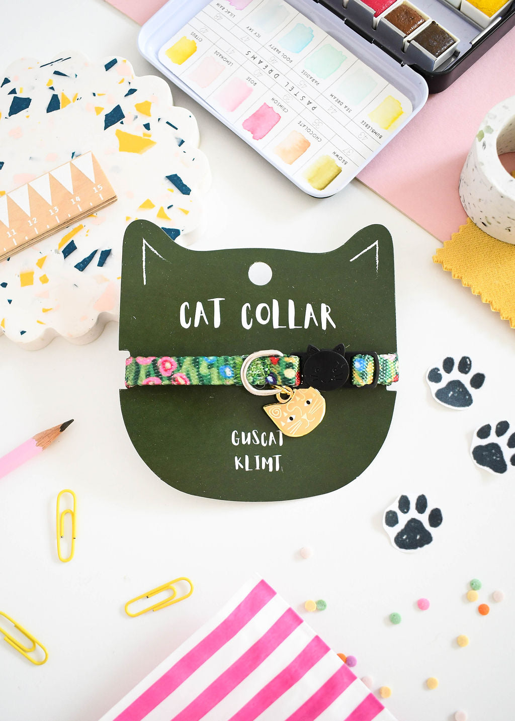Guscat Klimt Artist Cat Collar