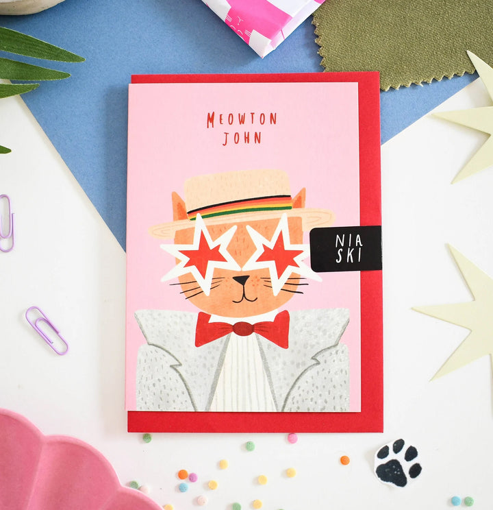 Meowton John Cat Portrait Card