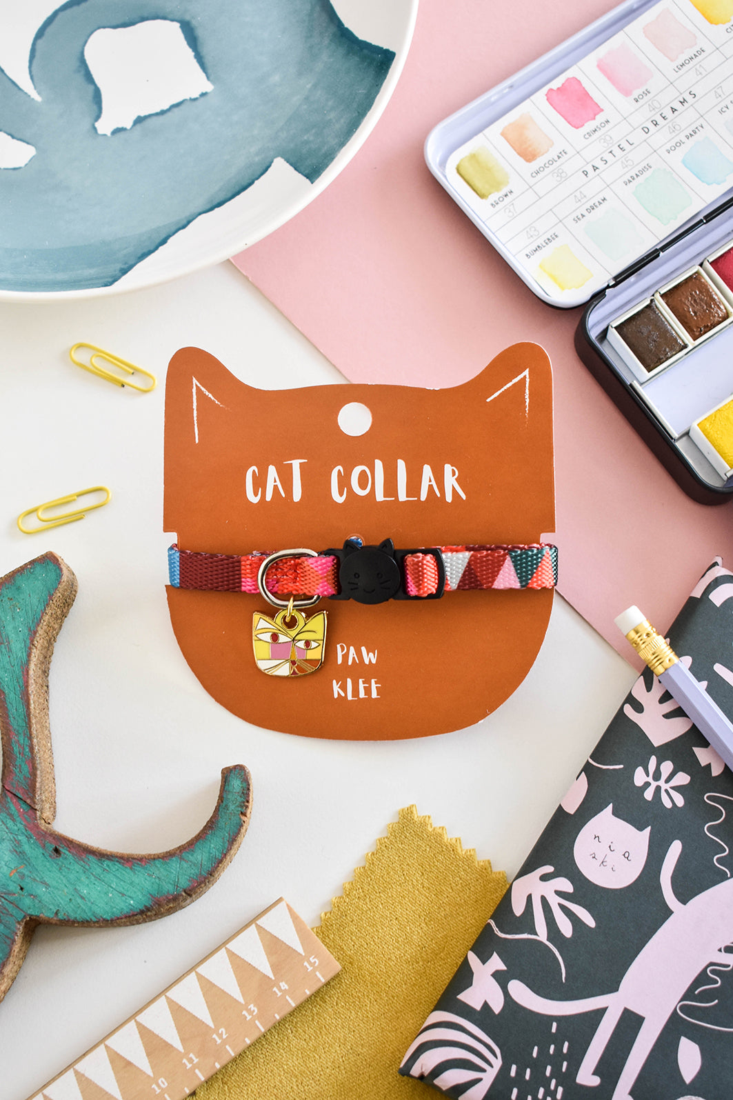 Frida Catlo Artist Cat Collar By Niaski