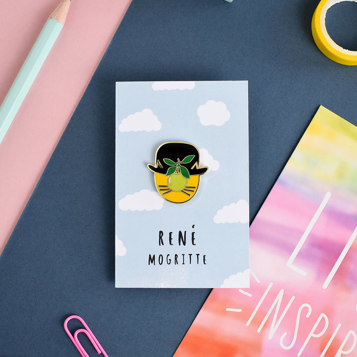 René Mogritte Enamel Pin