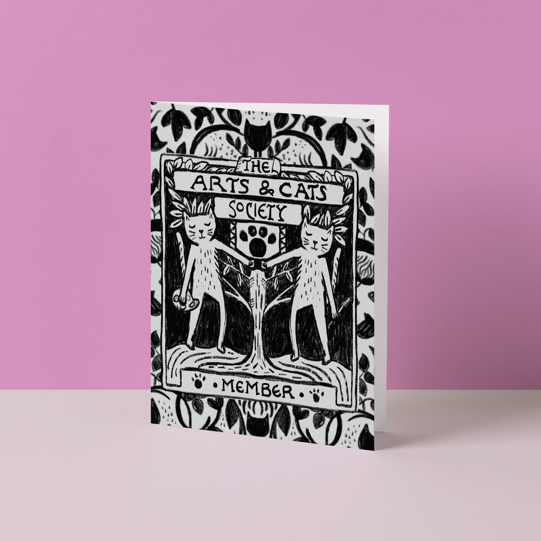 Arts and Cats Greetings Card