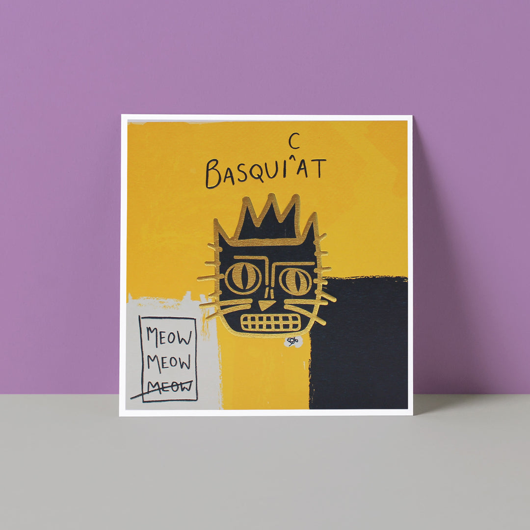 Basquiat Cat Artist Card