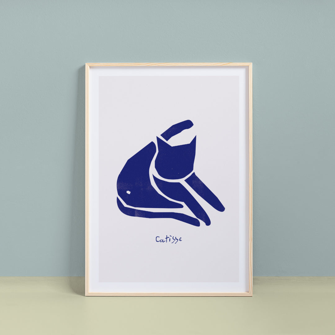 Catisse Blue Cat Print