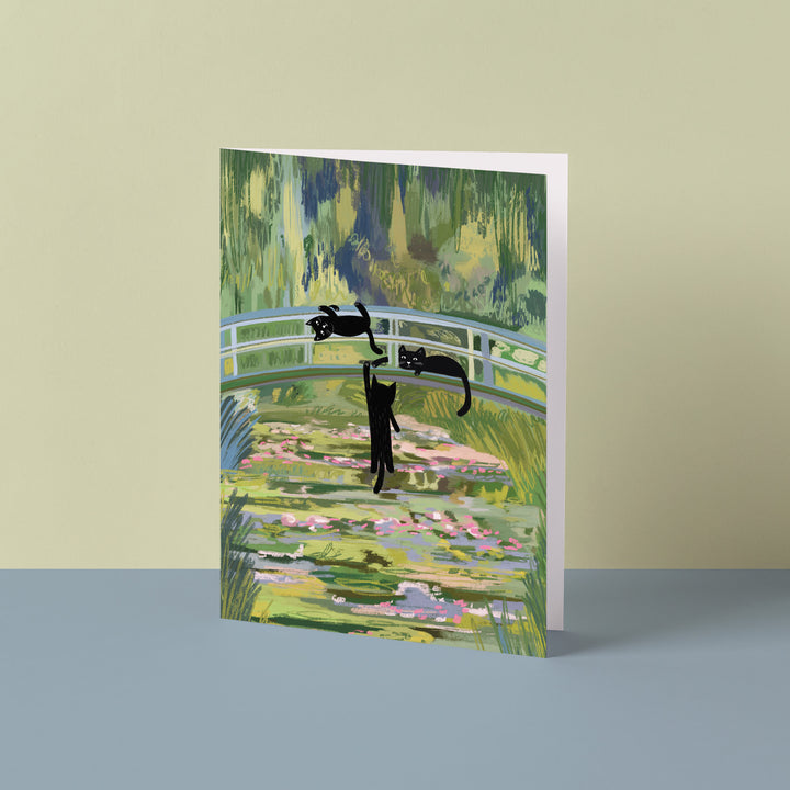 Clawed Monet Bridge of Cats Card