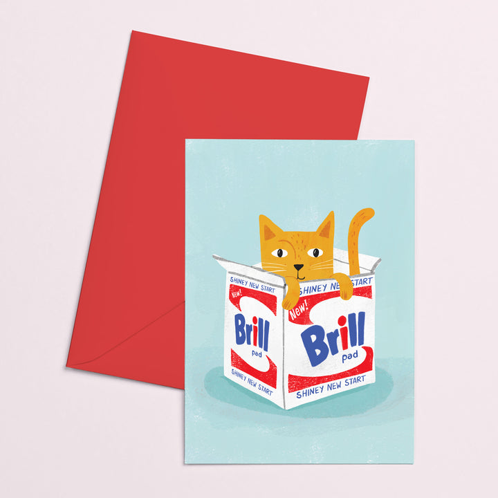 Brillo New Home Cat Card