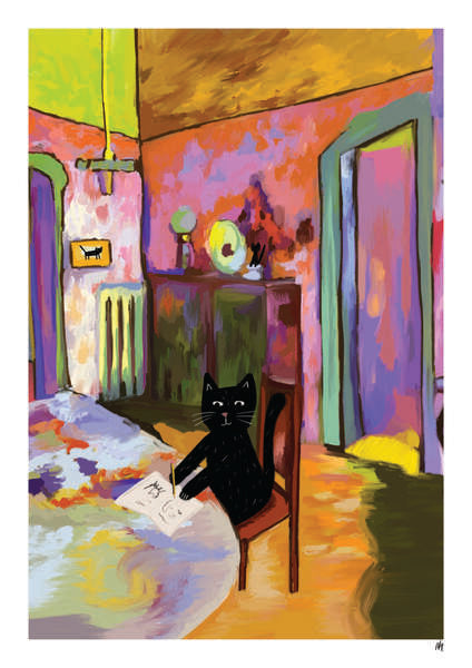 Wassily Catdinsky Cat Art Print