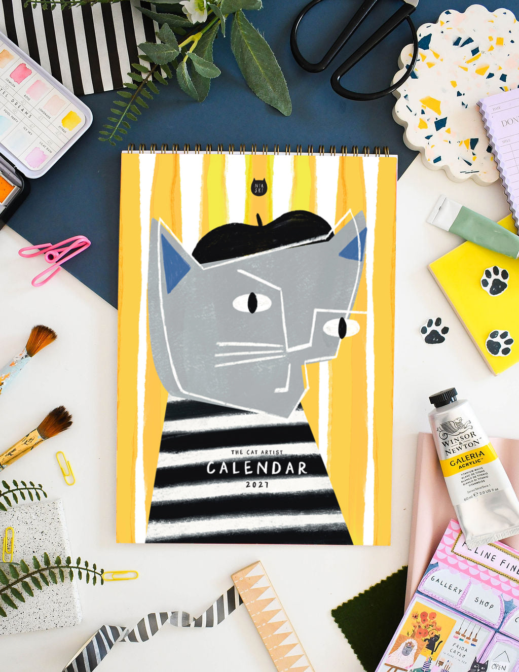 2027 Cat Artist Wall Calendar
