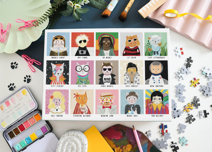 Cat Icons - 1,000 Piece Jigsaw Puzzle