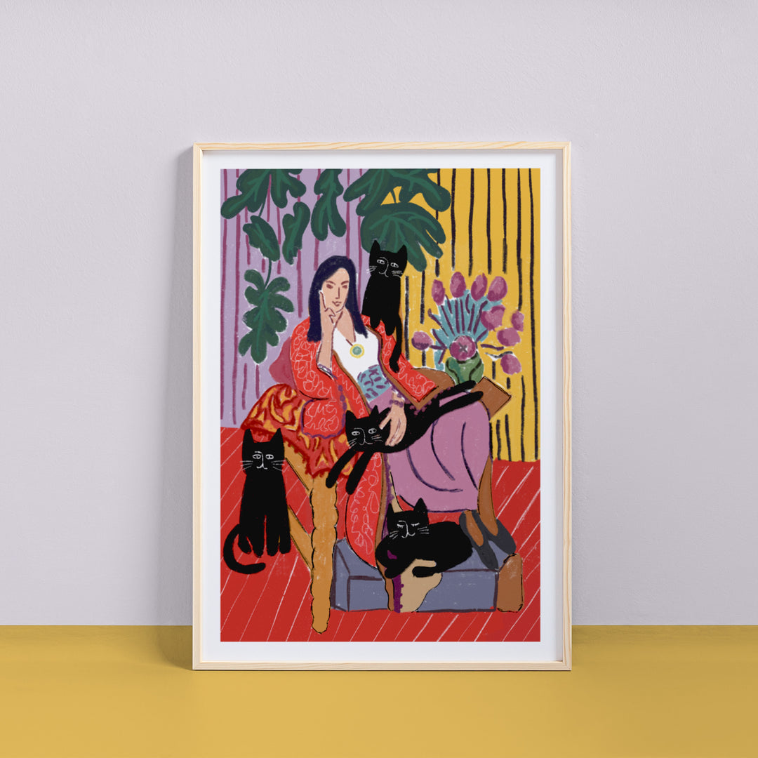 The Cat Lady Art Print