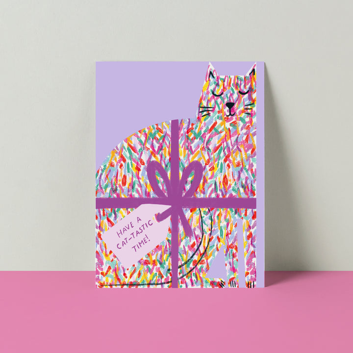 Cat-tastic Cat cut out card