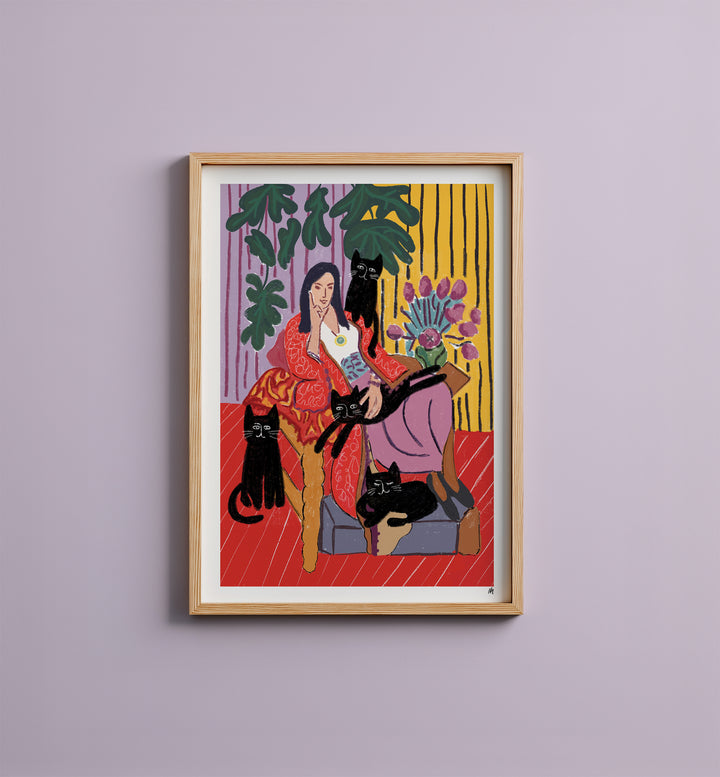 WS-The Cat Lady Art Print